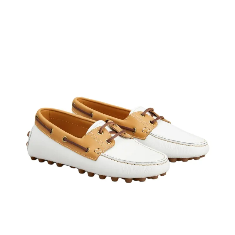 TOD'S Gommino Beanie Shoes Women's White-2