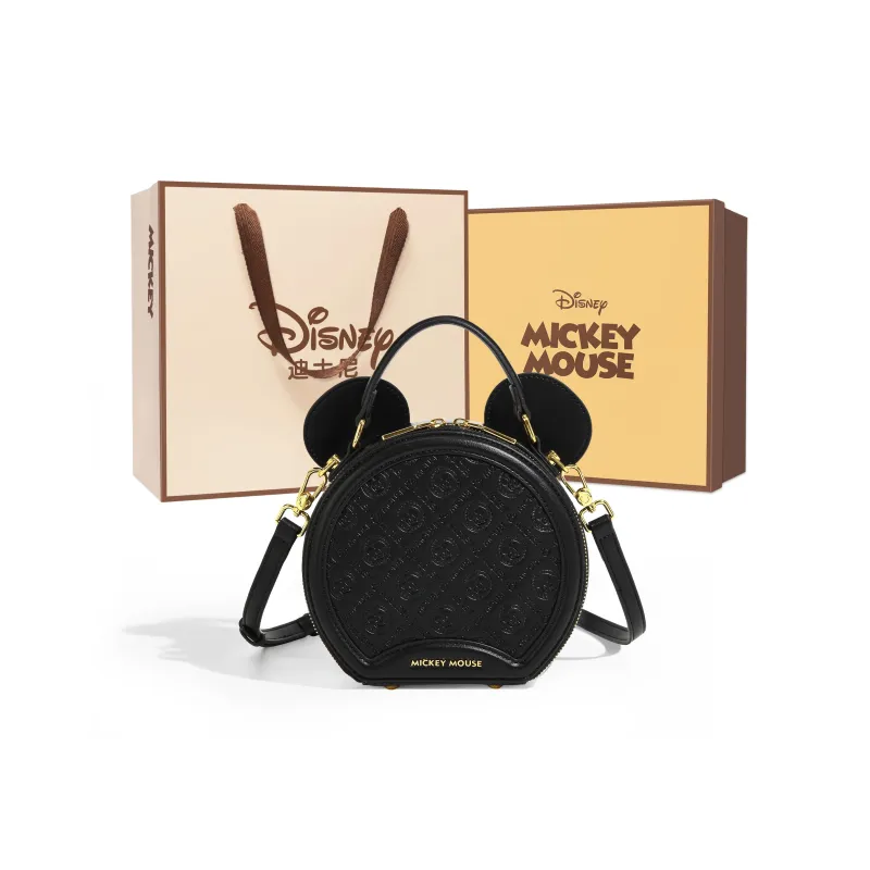 Disney Mickey Series Polyester Crossbody Bags Handbags Regular Women's Black/White-0