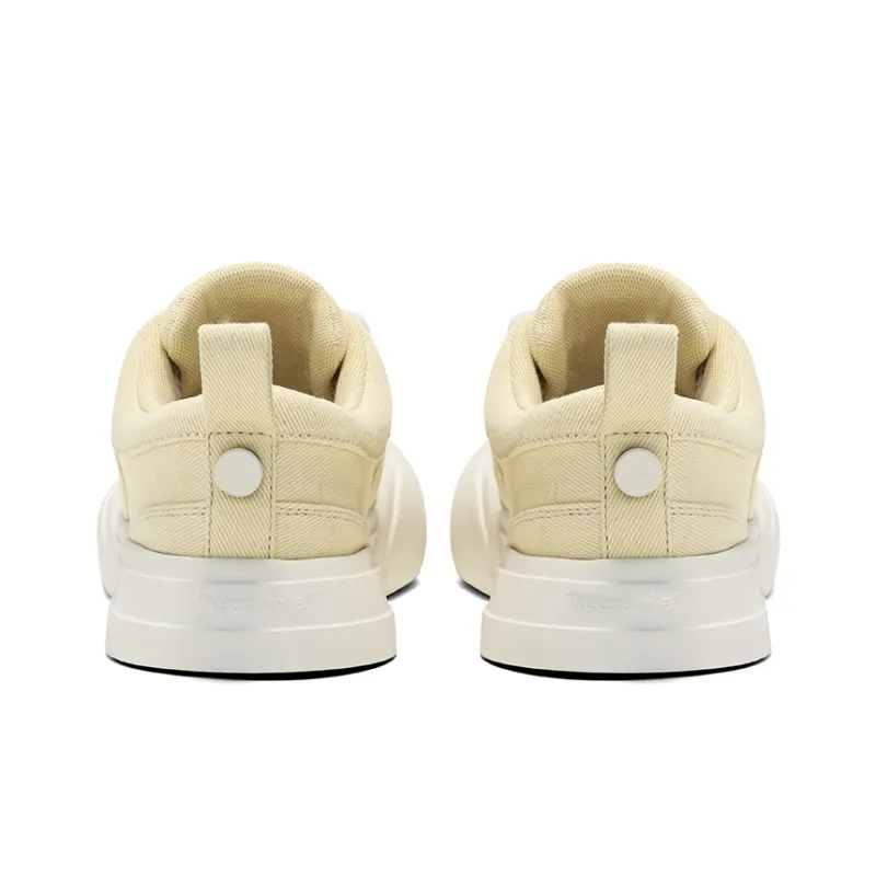 Ouder Smiler Skateboard Shoes Unisex Low Top White-4