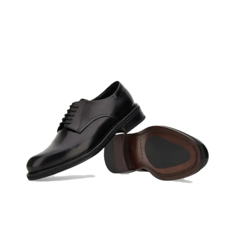 Canali Dress Shoes Men Low-Top Black-4