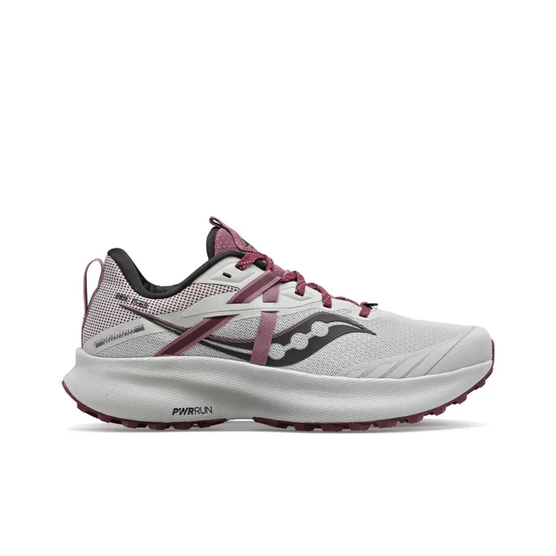 Saucony Ride 15 Abrasion Resistant Low Top Running Shoes Women's Gray Red-1