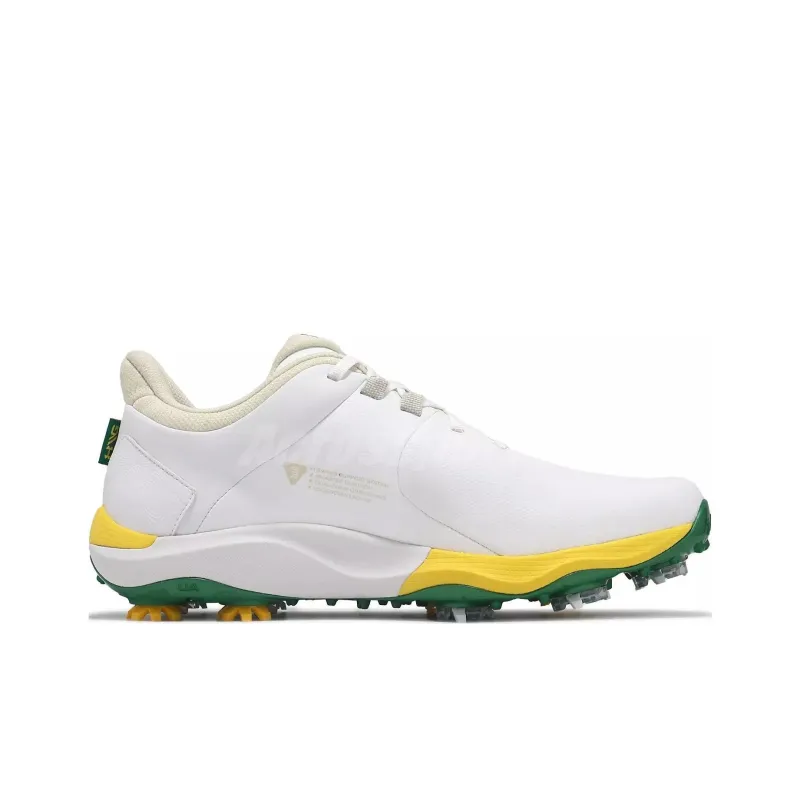Under Armour Drive Pro Anti Slip Wear Resistant Low Top Golf Shoes Men's White Green-1