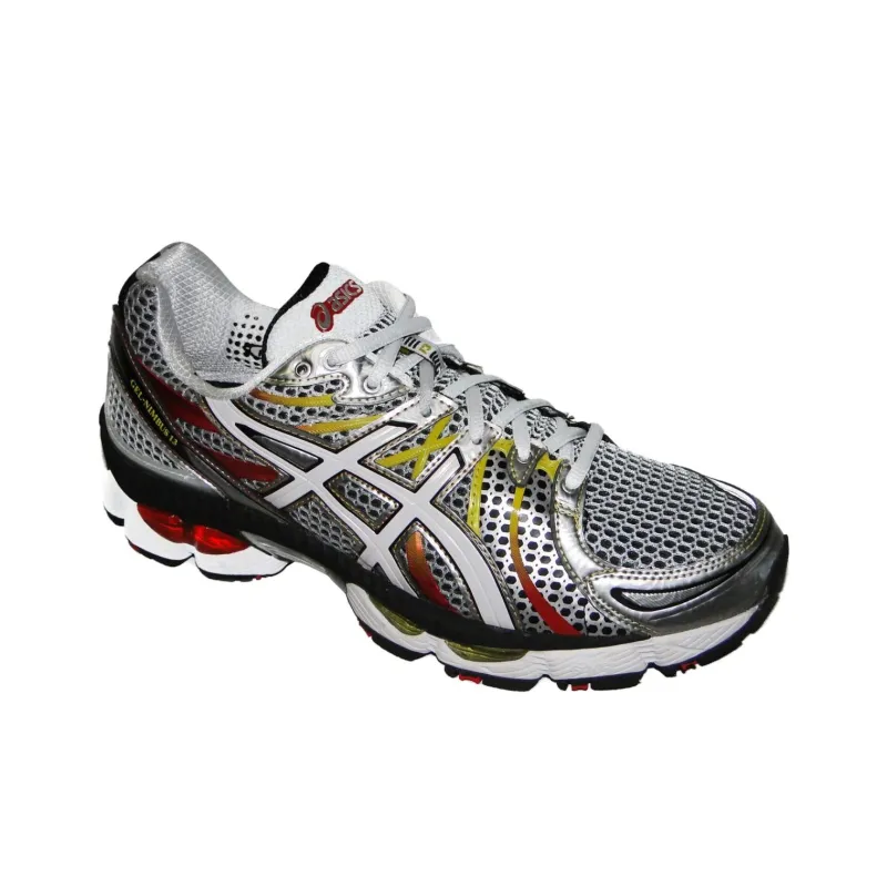 Asics GEL-Nimbus 13 Wear-Resistant Low-Top Running Shoes Men's Silver Gray-2