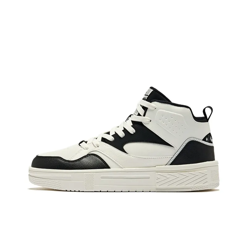 Erke Skateboard Shoes Men Low Top Microcrystal White Jet Black-0
