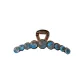 Shimmer Blue Round Bead Tubas Claw Clip
