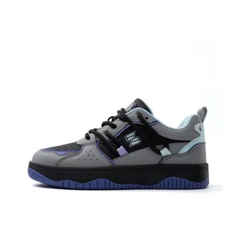 ZHR Slip Resistant Low Top Skateboard Shoes Unisex Gray Black