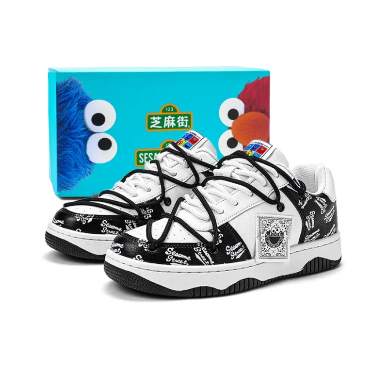 SESAME STREET Slip Resistant, Abrasion Resistant, Breathable Low Top Skateboard Shoes Unisex-10