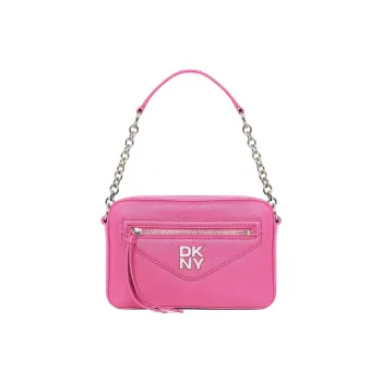 DKNY Leather Camera Bag Handbag Shoulder Bag Women's Pink