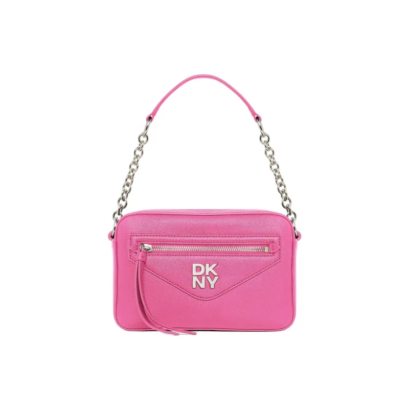 DKNY Leather Camera Bag Handbag Shoulder Bag Women's Pink-0