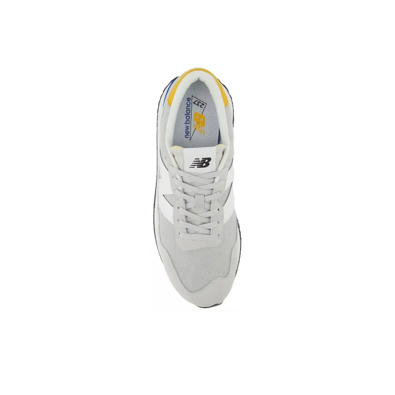 New Balance NB 237 Slip Resistant, Abrasion Resistant, Breathable Low Top Casual Running Shoes Men's Gray White-3