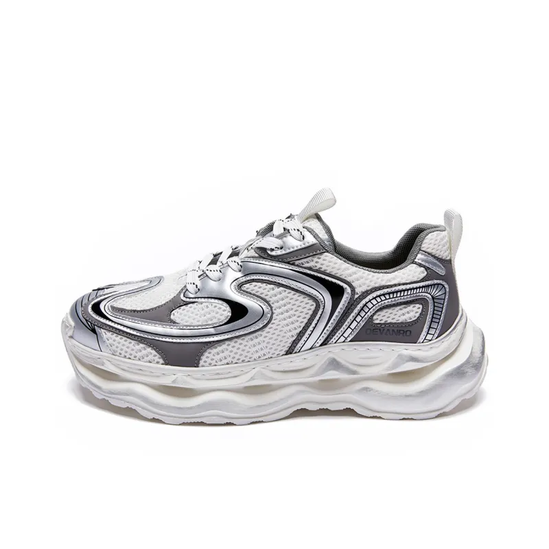 Devanro Cushioned Breathable Moisture Wicking Lightweight Height Increasing Low Top Chunky Sneakers Men's-6