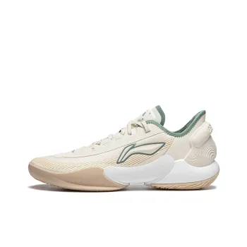 LiNing Yushuai 18 V2 Cushioning Anti Slip And Wear Resistant Lightweight Rebound Low Top Basketball Shoes Men's Ecru