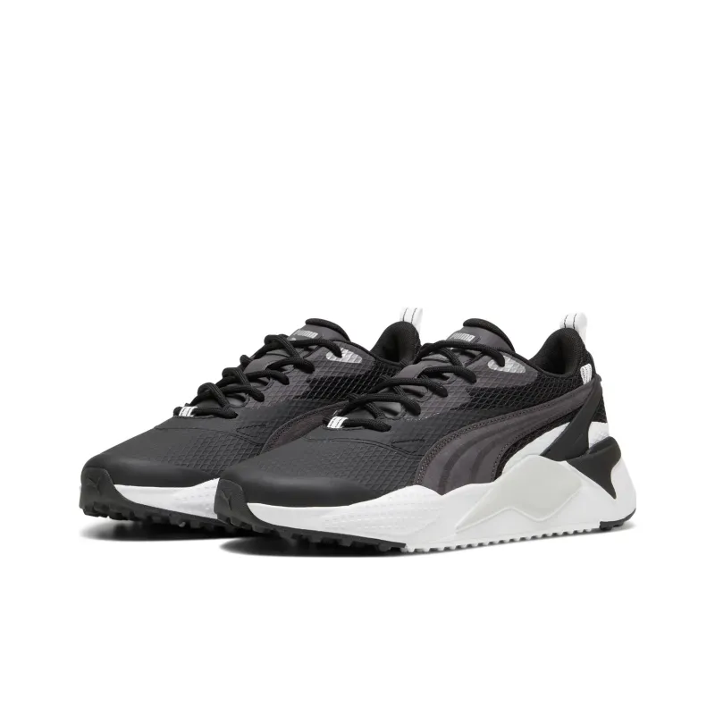 PUMA GS X Efekt Anti Slip Wear Resistant Low Top Golf Shoes Men's Black White-2