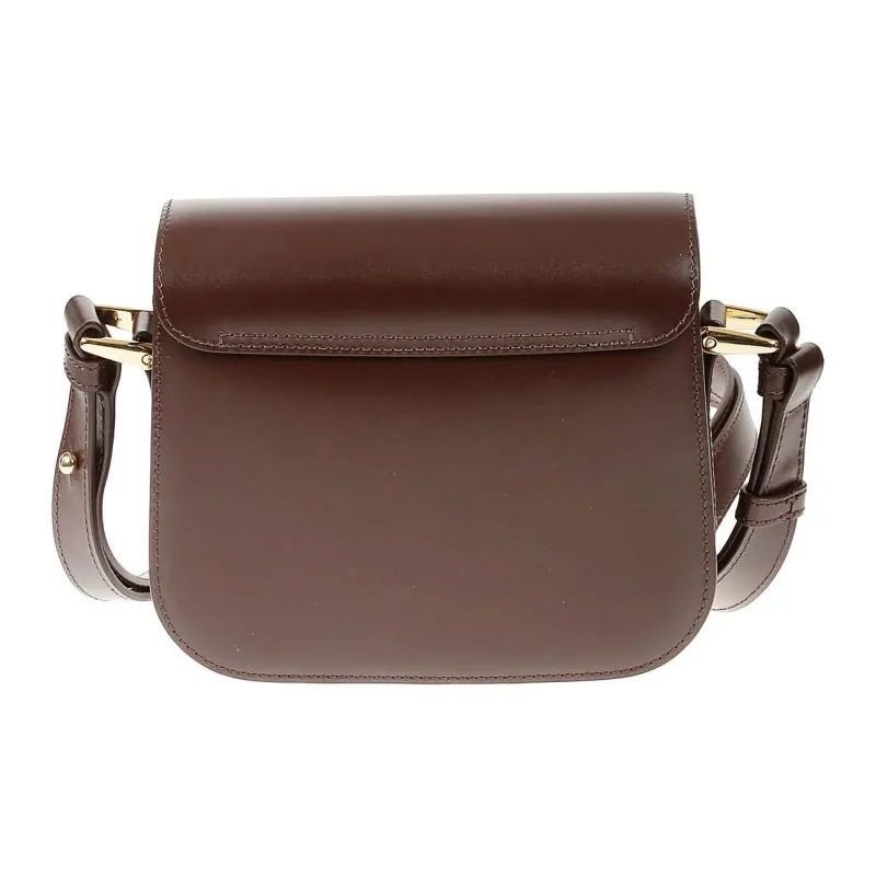 A.P.C Grace Smooth Leather Crossbody Bag Shoulder Bag Women's Brown-2