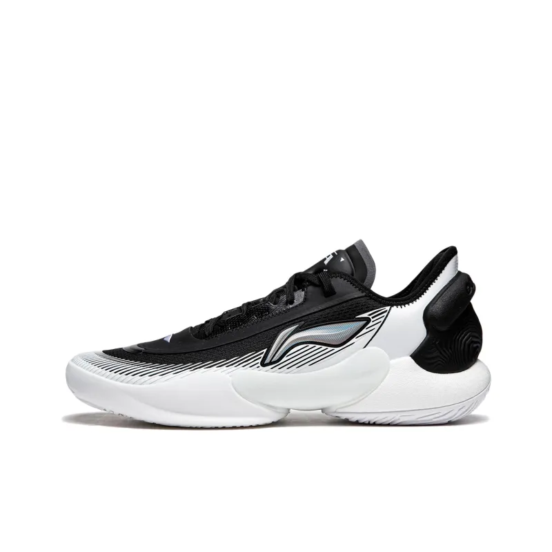 LINING Yushuai 18 V2 Basketball Shoes Men Low Top Black White-0