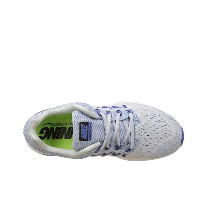 Nike Air Zoom Vomero 10 Anti-Slip Wear-Resistant Low-Top Casual Running Shoes Women's Blue Narrow-3