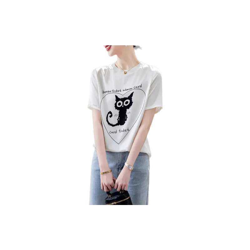 Yi Mengyuan Silk T shirt Women's-3