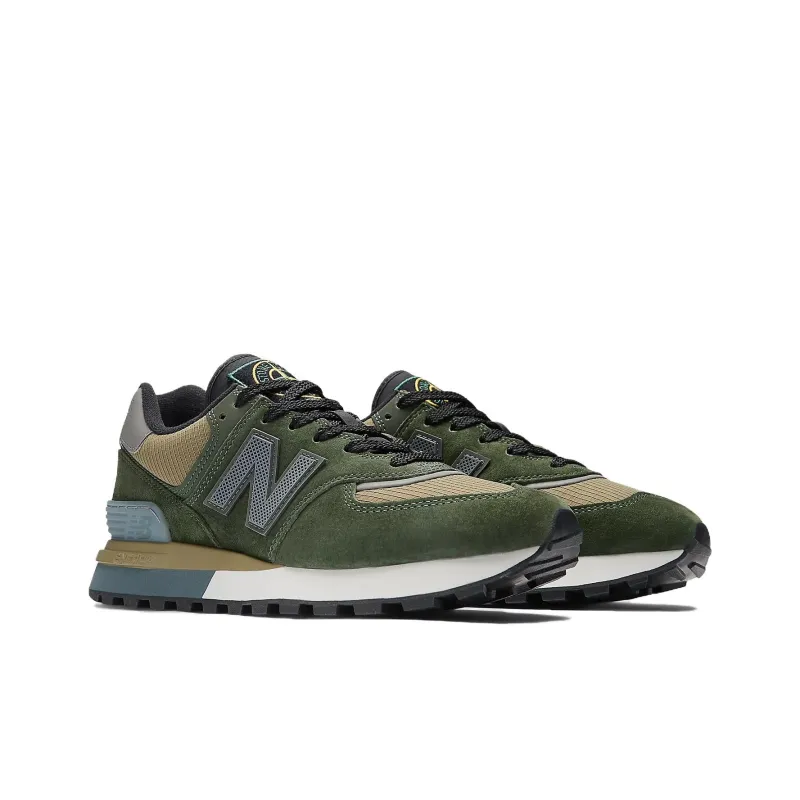Stone Island X New Balance 574 Legacy Dark Green-1