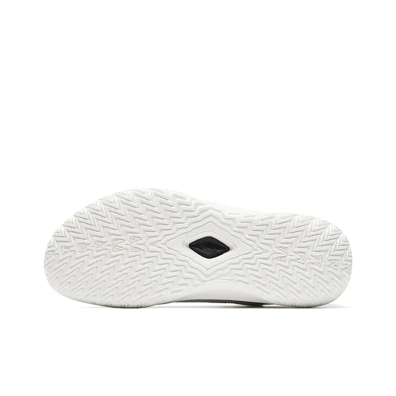 Anta Tide 6 Cushioned Slip Resistant Low Top Basketball Shoes Men's Papyrus White-4