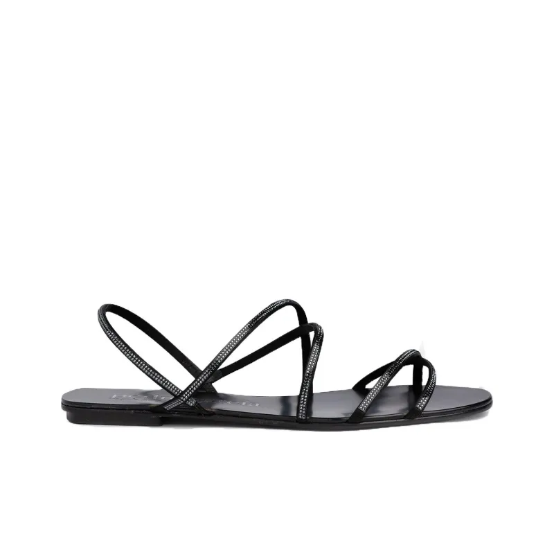 Pedro García One Strap Sandals Women's Black-1