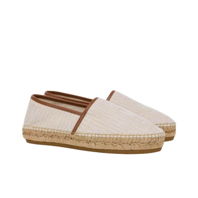 MOSCHINO Allover Logo Espadrilles Men's Beige-2