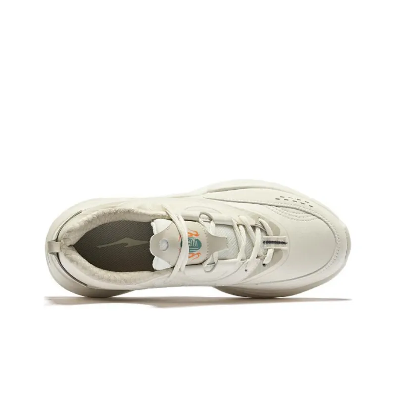 Erke Kirin 3.0 Wear-resistant And Lightweight Low-Top Casual Shoes Men's Microcrystal White Float Stone Gray-3