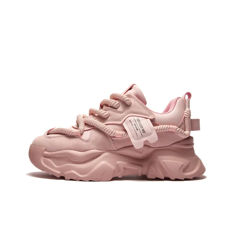 RIFUGIO VO' Shock Absorbers With Slip Resistant And Abrasion Resistant Properties Low Top Chunky Sneakers Unisex-36