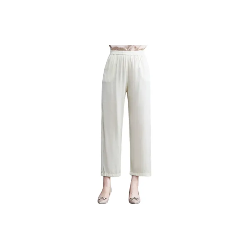 Yi Mengyuan Silk Casual Pants Women's-5