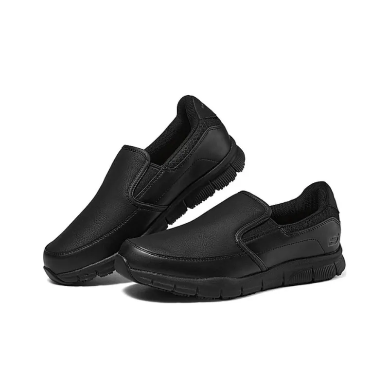 Skechers Work Anti-Slip Wear-Resistant Low-Top Casual Shoes Men's Black-2