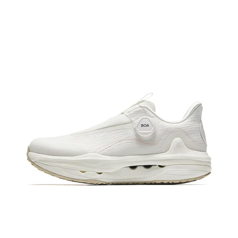 Anta Anti Slip Wear Resistant Low Top Casual Running Shoes Women's Papyrus White-0