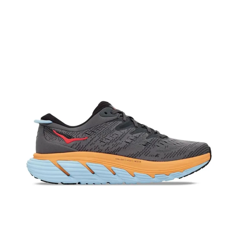 HOKA ONE ONE Gaviota 4 Anti-Slip Wear-Resistant Low-Top Running Shoes Men's Gray-1