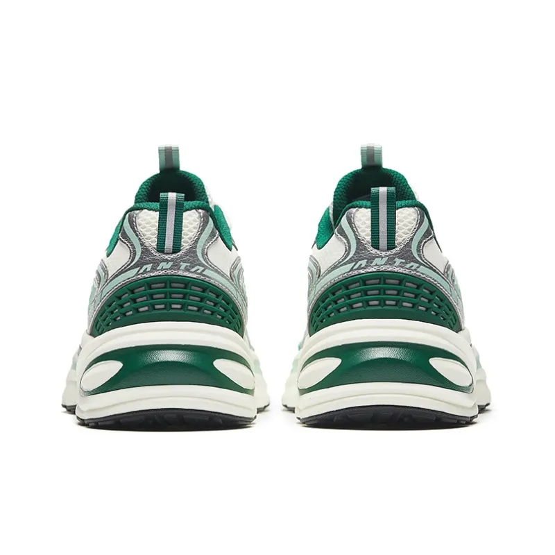 Anta Life Collection Cushioning Wear Resistant Low Top Casual Shoes Men's Silver White Green-3