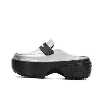 Crocs Abrasion Resistant Wrap toe Slippers Unisex Silver