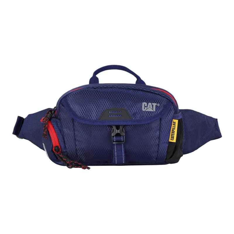 CAT Polyester Sling Bag, Fanny Pack Medium Size Unisex Black/Blue-7
