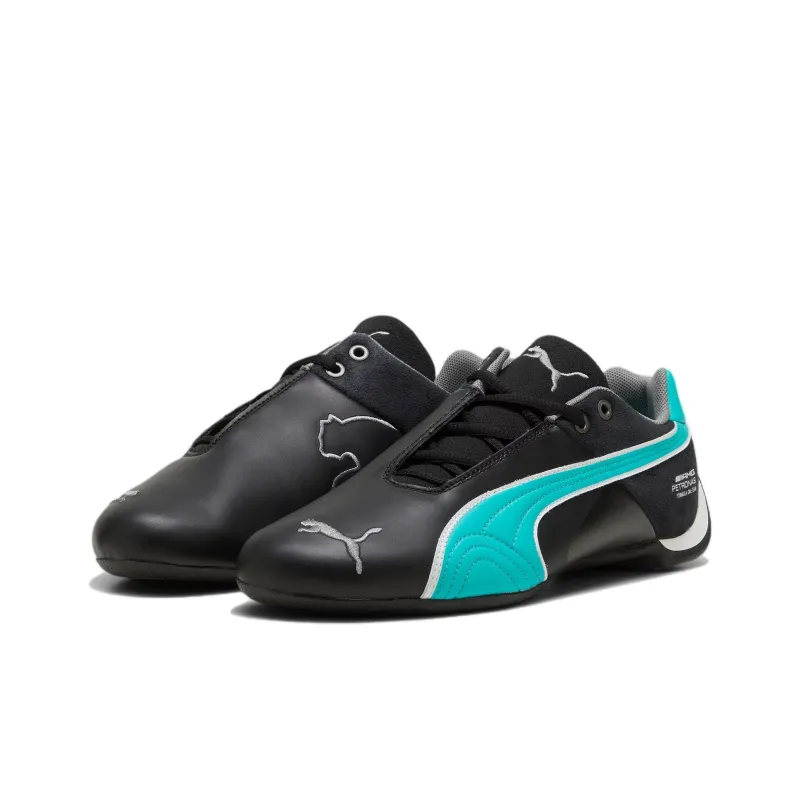 PUMA Mercedes Amg Anti Slip Wear Resistant Low Top Casual Shoes Unisex Black Blue-2