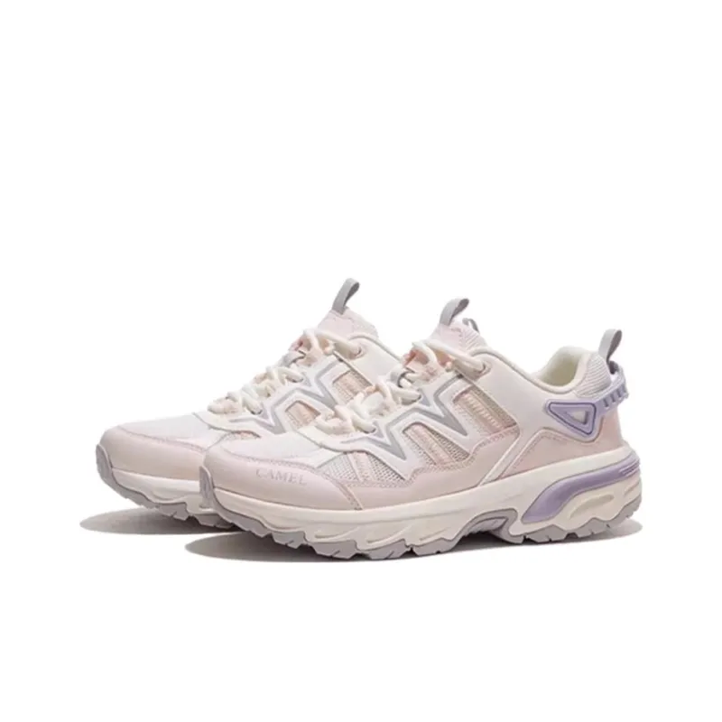 CAMEL Cushioning Low Top Hiking Shoes Women's White Light Purple-2