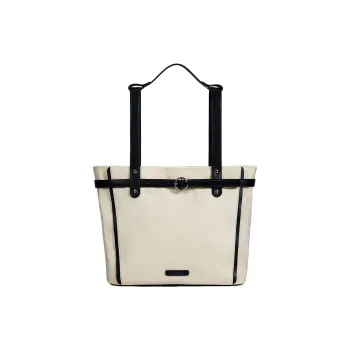 BAGSMART Nylon Backpack Crossbody Bag Tote Bag Shoulder Bag Medium Size Women's Birch White/Stone Black/Chestnut Brown