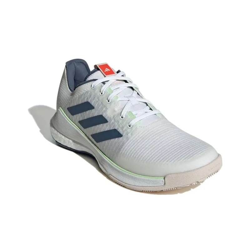 Adidas Crazyflight Slip-Resistant Low-Top Training Shoes Unisex White Blue Red-2