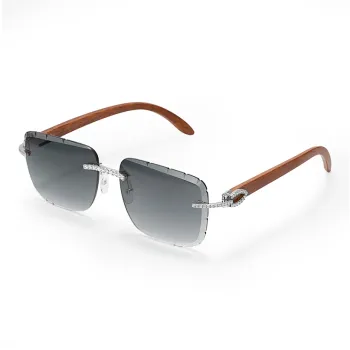 ICEGIANT 925 Sterling Silver Irregular Shape Sunglasses Unisex