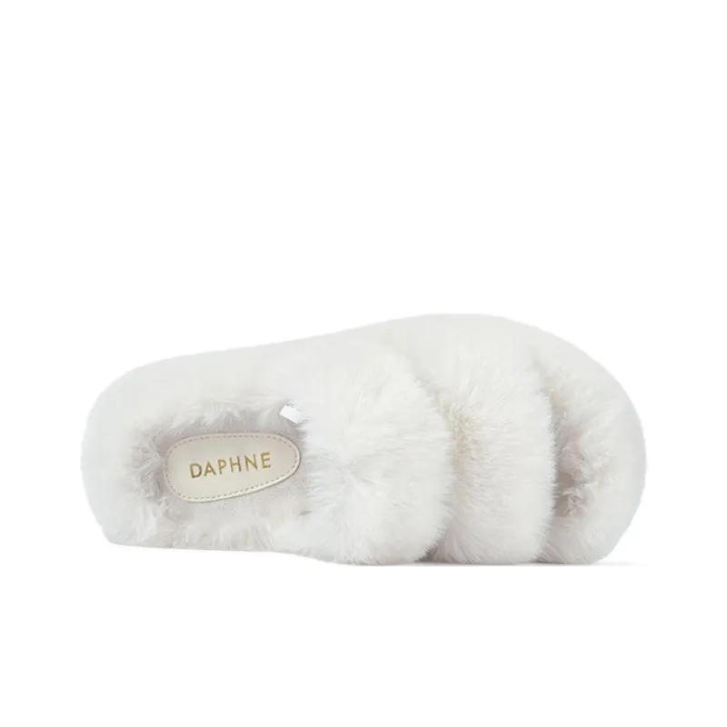 DAPHNE Slide Slippers Women's Apricot/White/Gray-10