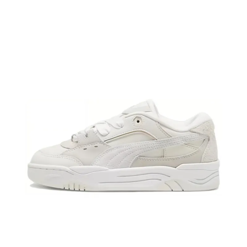 PUMA 180 Corduroy Abrasion Resistant Breathable Low Top Skateboard Shoes Women's White-0