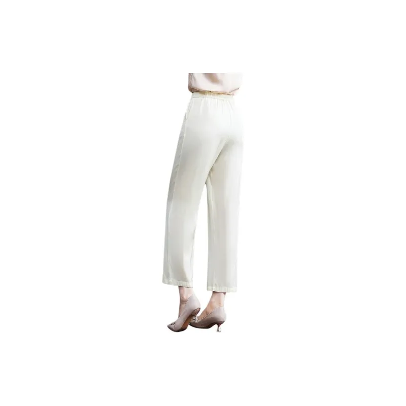 Yi Mengyuan Silk Casual Pants Women's-7
