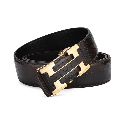 BISON DENIM Leather Belts Men