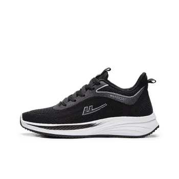 Warrior Students' Running Shoes Lightweight And Breathable Low Top Casual Shoes Men's Black Gray