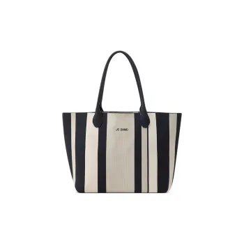 JC DAMO Fabric One Shoulder Handbags Women's Color Blocking Stripes