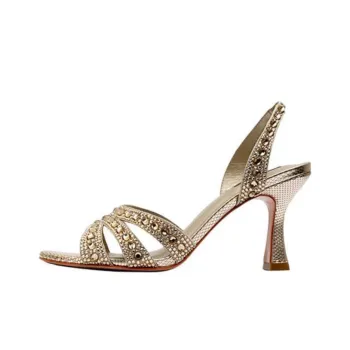 NICOLI Cosoria Strap Sandals 8.5cm Women's Gold