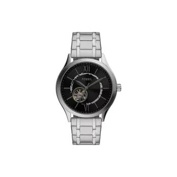 FOSSIL Fenmore Collection Wrist Watch Automatic Mechanical Movement Stainless Steel Strap 44mm Black Dial Men's Watches
