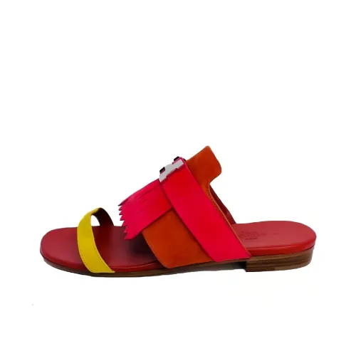 HERMES Carthage Stylish Sandals Women's Red