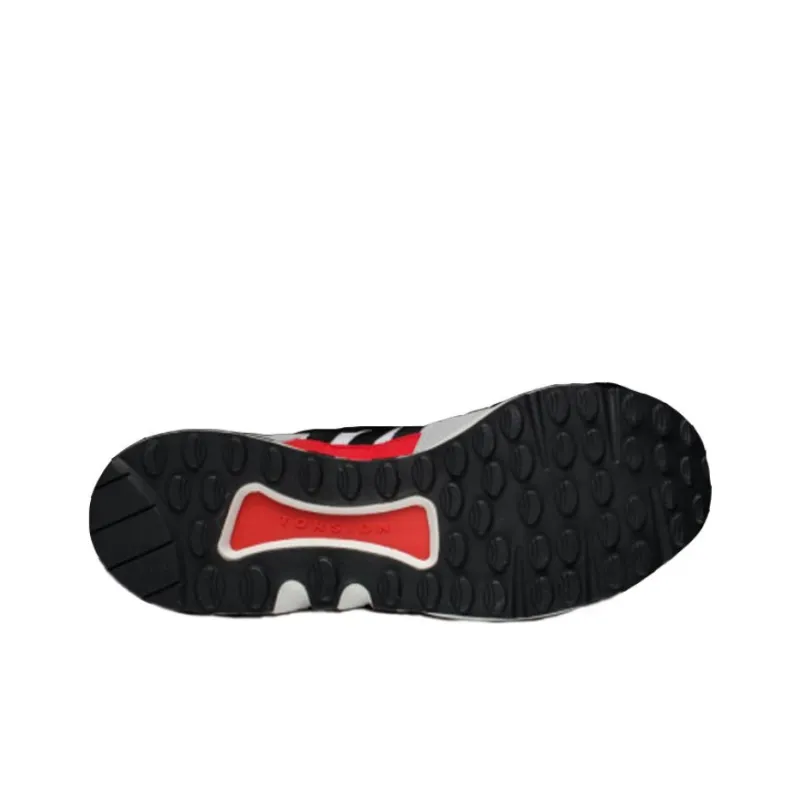 Adidas Cushioning, Wear Resistant Low Top Running Shoes Unisex White Gray Red-4