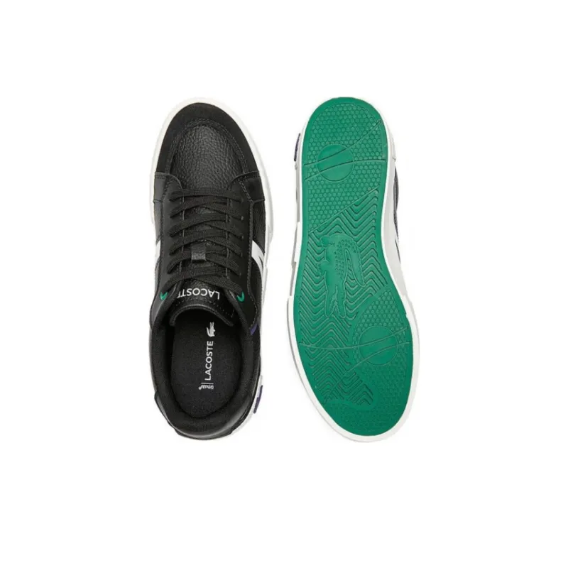 LACOSTE Low Top Skateboard Shoes Men's Black-4